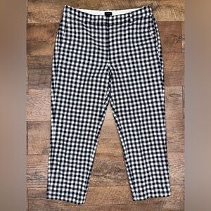 J. Crew Pants Women’s Fully-Lined Gingham Cropped Pants in Size 10